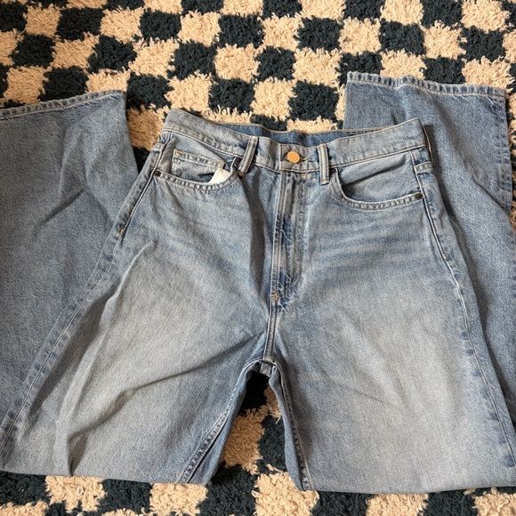 All Saints Relaxed Wide Leg Light Wash Blue Jeans Women's Oversized Size 27 - Picture 3 of 6